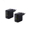 Baseus Enerfill - Caricatore USB C da 70 W, confezione da 2 caricabatterie rapido GaN6 a 3 porte, alimentatore compatto per MacBook Air, iPhone 17/16/15 Pro Max, iPad Pro, Galaxy S25/S24, Pixel