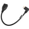 System-S USB a 3.0 (Female) a USB 3.1 Type C (Male) Angolo di 90 Gradi Maschio Adattatore Dati Cavo Cavo di prolunga 22 cm