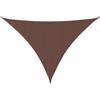 vidaXL Parasole a Vela Ombra Tenda da Sole Elegante Moderna Anti UV Giardino Frangisole Terrazza Balcone Oxford Triangolare 3,5x3,5x4,9 m Marrone