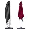 OKPOW Copertura impermeabile per ombrellone a sbalzo, adatta per ombrelloni da giardino da 2,5 m, 2,7 m, 3 m, 4 m, grande, sporgente, in tessuto Oxford 600D, resistente ai raggi UV, antivento, con cerniera,