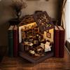 Book Nook 3D Miniature in Legno con Luce Creativo per Appassionati di Lettura
