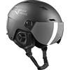 BLACK CREVICE Casco da sci con visiera KIRCHBERG I Casco traspirante uomo e donna con fori per areazione I Casco unisex I Casco adattabile I Alta vestibilità
