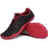 SAGUARO Barefoot Shoes Uomo Scarpe Barefoot Donna Scarpe Minimaliste Scarpe a Piedi Nudi Antiscivolo Scarpe Trail Running Traspiranti Scarpe Dita Stile: 3 Rosso EU Gr.46