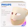 Philips ReAura Maschera facciale a LED - 3 in 1 per viso, contorno occhi e collo, 3 modalità, a luce rossa, blu e vicino infrarosso¹ clinicamente testata, flessibile, routine da 10 minuti, LTM7100/00