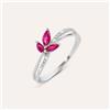Stroili Anello Fantasia Charlotte Oro Bianco Rubino Diamante