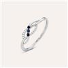 Stroili Anello Fantasia Charlotte Oro Bianco Zaffiro Diamante