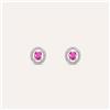 Stroili Orecchini Lobo Punto Luce Elizabeth Crown Oro Bianco Rubino Diamante
