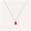 Stroili Collana Punto Luce Elizabeth Crown Oro Bianco Rubino Diamante