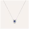 Stroili Collana Punto Luce Elizabeth Crown Oro Bianco Zaffiro Diamante