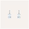 Stroili Orecchini Lobo Acquamarina Oro Bianco Acquamarina Diamante