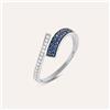Stroili Anello Contrarie Charlotte Oro Bianco Zaffiro Diamante