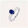 Stroili Anello Solitario Charlotte Oro Bianco Zaffiro Diamante