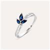 Stroili Anello Fantasia Charlotte Oro Bianco Zaffiro Diamante