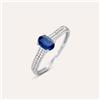 Stroili Anello Solitario Charlotte Oro Bianco Zaffiro Diamante