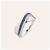 Stroili Anello Fascia Charlotte Oro Bianco Zaffiro Diamante Diamante