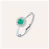 Stroili Anello Solitario Charlotte Oro Bianco Smeraldo Diamante