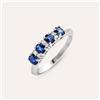 Stroili Anello Riviere Charlotte Oro Bianco Zaffiro Diamante