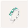 Stroili Anello Riviere Charlotte Oro Bianco Smeraldo Diamante