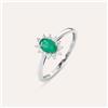 Stroili Anello Solitario Kate Charlotte Oro Bianco Smeraldo Diamante