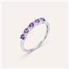 Stroili Anello Riviere Amelie Oro Bianco Ametista E Cubic Zirconia