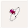 Stroili Anello Solitario Charlotte Oro Bianco Rubino Diamante
