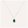 Stroili Collana Charlotte Oro Bianco Smeraldo Diamante