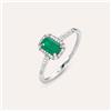 Stroili Anello Solitario Charlotte Oro Bianco Smeraldo Diamante