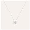 Stroili Collana in oro bianco e diamanti 0.14 ct con ciondolo Quadrifoglio