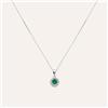 Stroili Collana Punto Luce Charlotte Oro Bianco Smeraldo Diamante