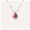 Stroili Collana Punto Luce Charlotte Oro Bianco Rubino Diamante