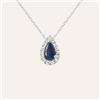 Stroili Collana Punto Luce Charlotte Oro Bianco Zaffiro Diamante