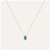 Stroili Collana Punto Luce Charlotte Oro Bianco Smeraldo Diamante