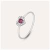 Stroili Anello Solitario Charlotte Oro Bianco Rubino Diamante