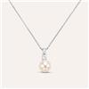 Stroili Collana Gabrielle Oro Bianco Perla D'Acqua Dolce Cubic Zirconia