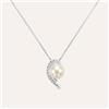 Stroili Collana Gabrielle Oro Bianco Perla D'Acqua Dolce Cubic Zirconia