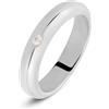 Stroili Fede Classica Leggera 4 mm Oro Bianco Diamante