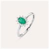 Stroili Anello Solitario Kate Charlotte Oro Bianco Smeraldo Diamante