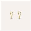 Stroili Orecchini A Cerchio Gabrielle Oro Giallo Perla D'Acqua Dolce Cubic Zirconia