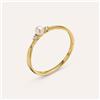 Stroili Anello Solitario Gabrielle Oro Giallo Perla D'Acqua Dolce Cubic Zirconia