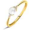 Stroili Anello Solitario Gabrielle Oro Giallo Perla D'Acqua Dolce Cubic Zirconia
