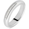 Stroili Fede Classica Leggera 4 mm Oro Bianco Diamante