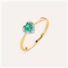 Stroili Anello Solitario Charlotte Oro Giallo Smeraldo Diamante