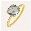 Stroili Anello Solitario Amélie Oro Giallo Ametista Cubic Zirconia