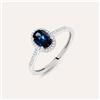 Stroili Anello Solitario Amelie Oro Bianco Topazio E Cubic Zirconia