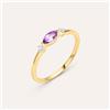 Stroili Anello Solitario Amélie Oro Giallo Ametista Cubic Zirconia