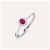 Stroili Anello Solitario Kate Charlotte Oro Bianco Rubino Diamante
