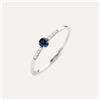 Stroili Anello Solitario Charlotte Oro Bianco Zaffiro Diamante