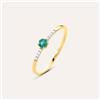 Stroili Anello Solitario Charlotte Oro Giallo Smeraldo Diamante
