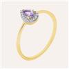 Stroili Anello Solitario Amélie Oro Giallo Ametista Cubic Zirconia