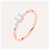 Stroili Anello Solitario Claire Oro Rosa Cubic Zirconia